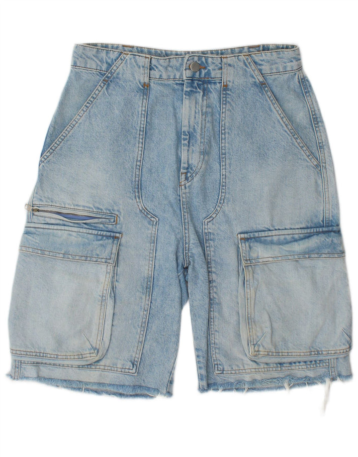 Pantaloncini cargo in denim da uomo Zara EU 40 medi W31 blu