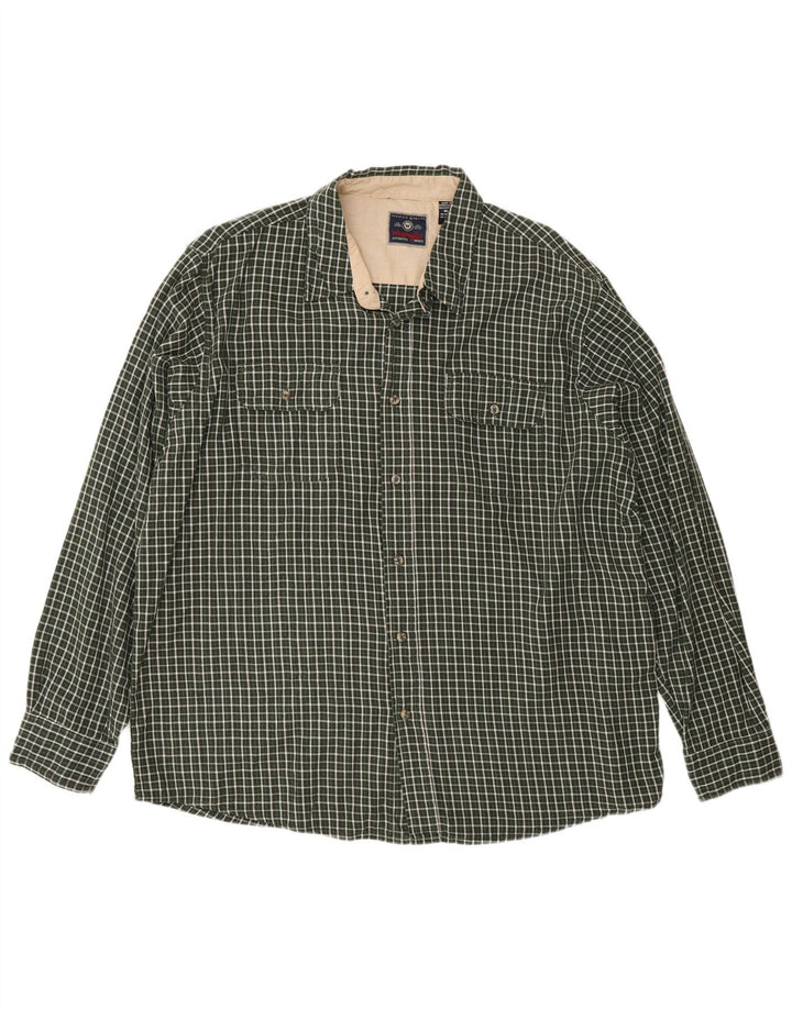 Camicia da uomo in flanella Wrangler XL a quadri verdi