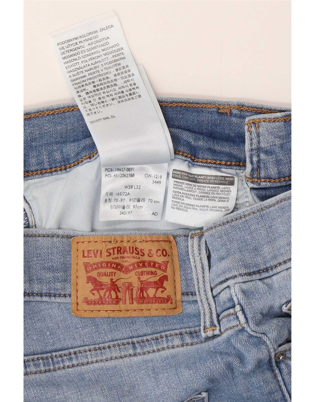 Jeans Levi's Donna 312 Shaping Slim W28 L27 Cotone Blu