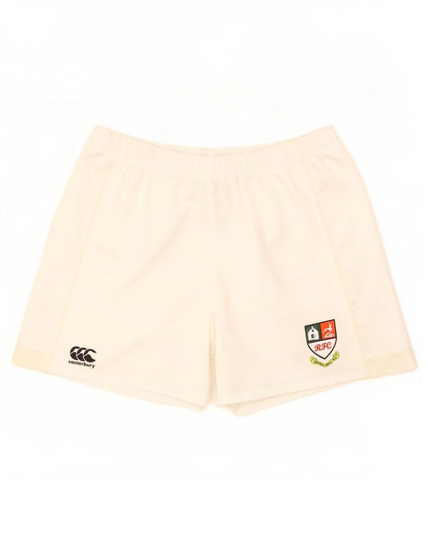 Canterbury Pantaloncini sportivi con grafica da uomo UK 42 Large Poliestere bianco sporco