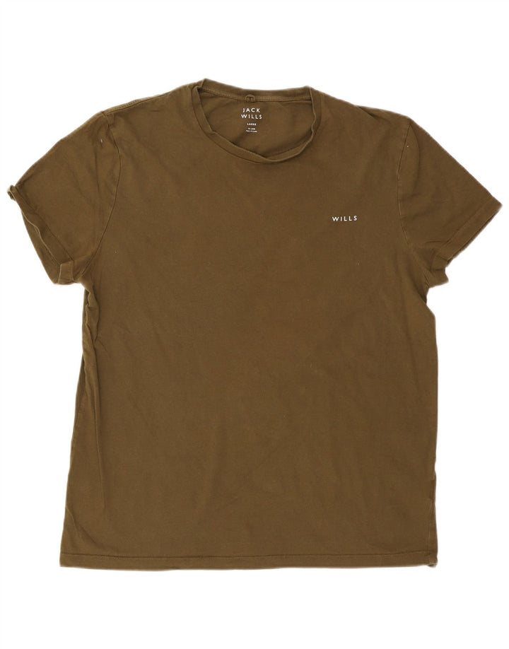 T-shirt da uomo Jack Wills Top grande in cotone kaki