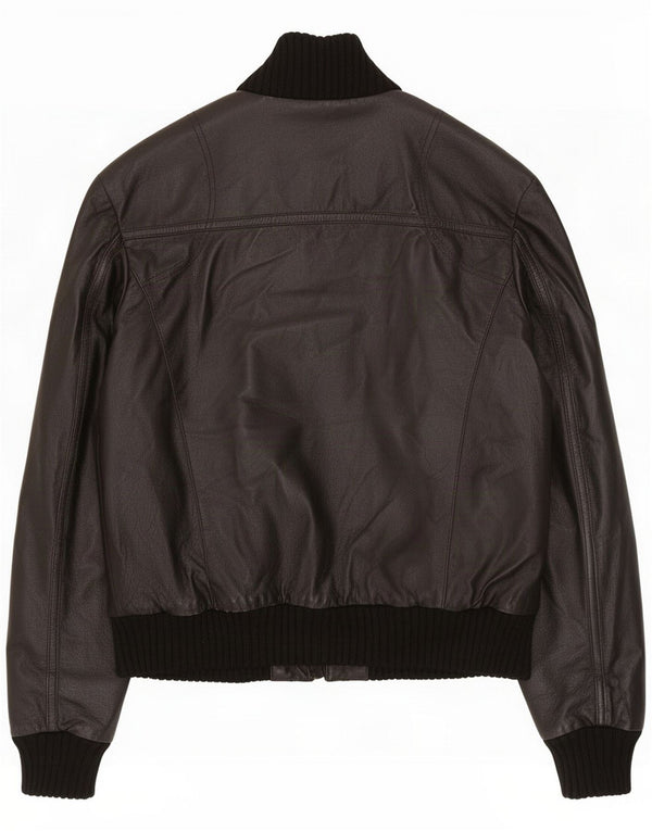 Giacca in pelle da uomo vintage UK 40 Large Nera
