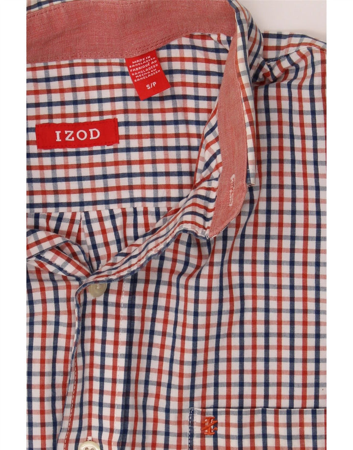 IZOD Mens Shirt Small Red Check Cotton Vintage Izod and Second-Hand Izod from Messina Hembry 