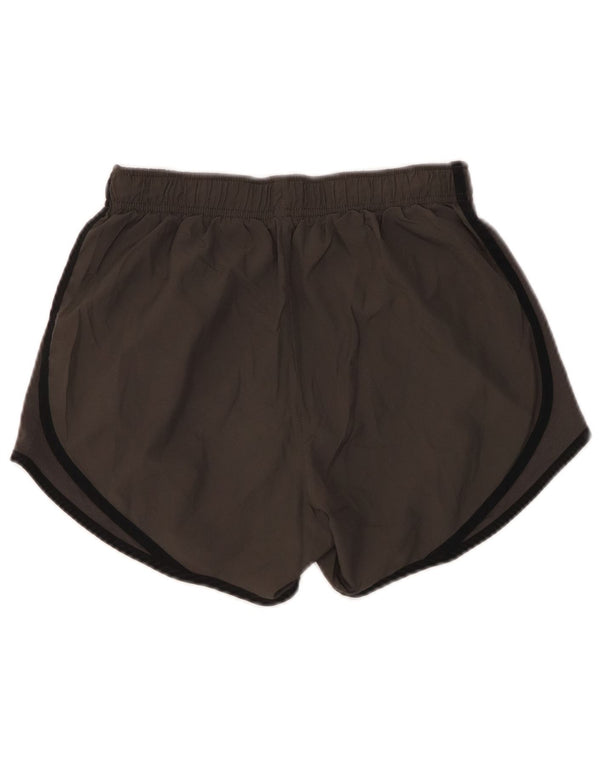 Pantaloncini sportivi NIKE da donna Dri Fit UK 8 piccoli in poliestere kaki