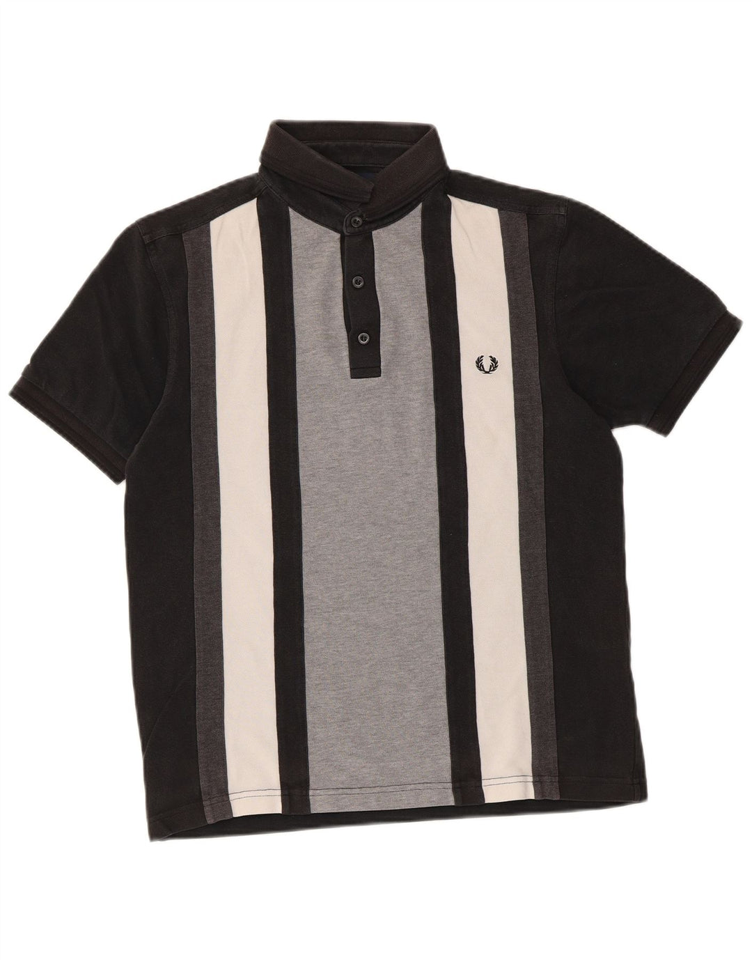 Polo Fred Perry da uomo slim fit in cotone color block medio nero