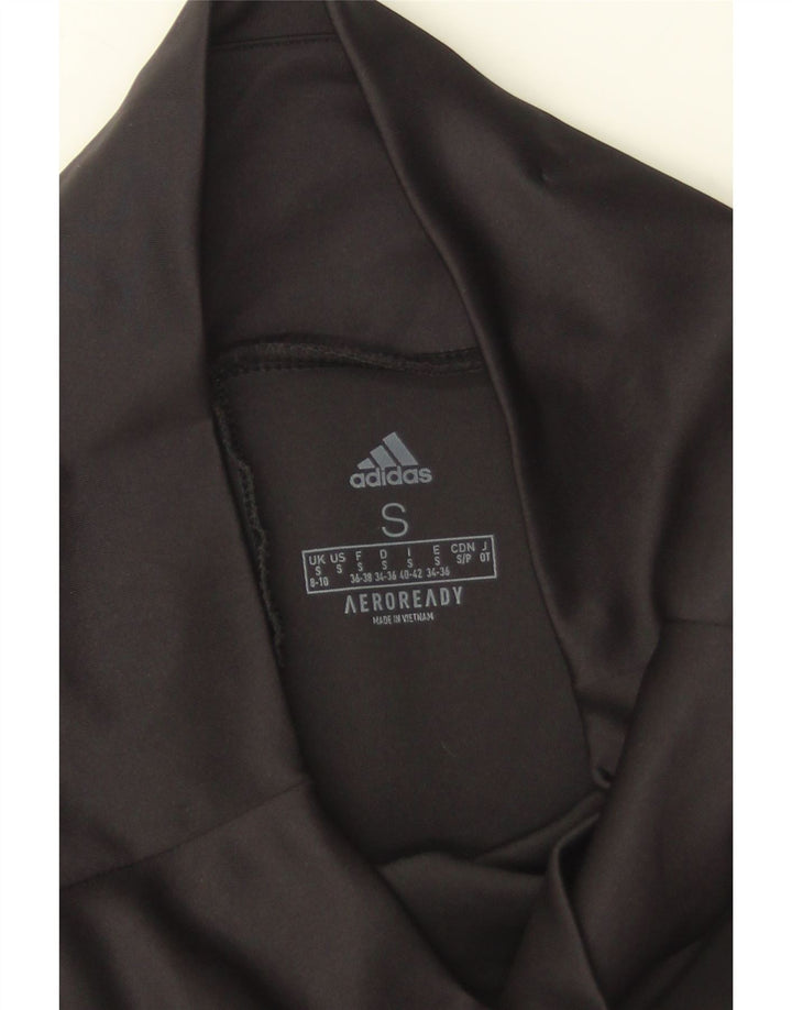 Leggings Adidas Aeroready da donna UK 8/10 Piccolo poliestere nero