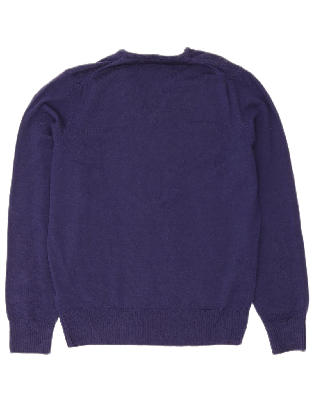 Maglione Zara da uomo con scollo a V in lana viola medio