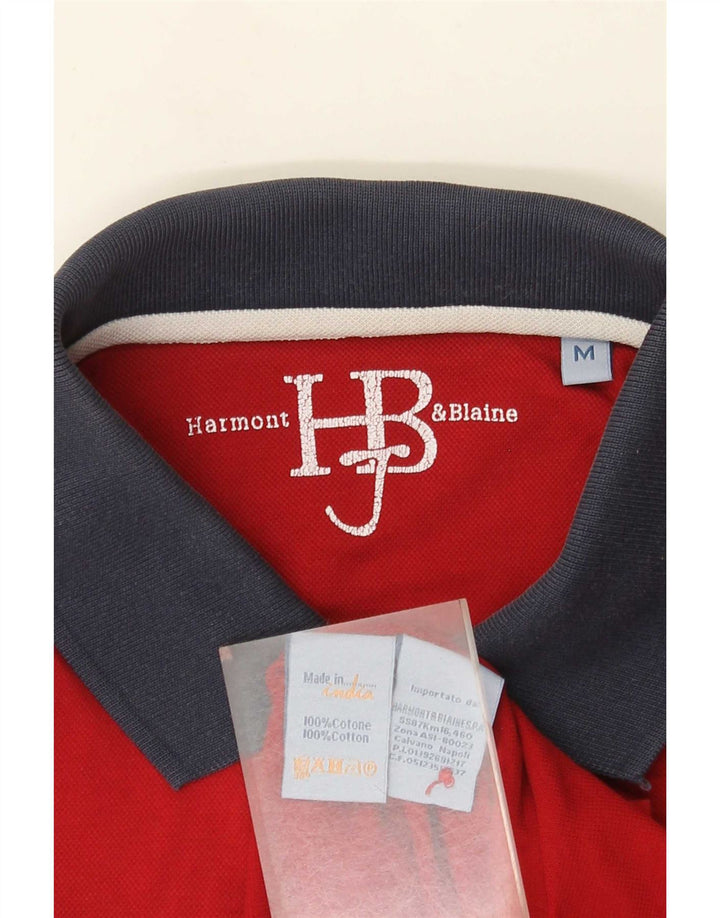 Polo da uomo vestibilità regolare Harmont & Blaine in cotone rosso medio