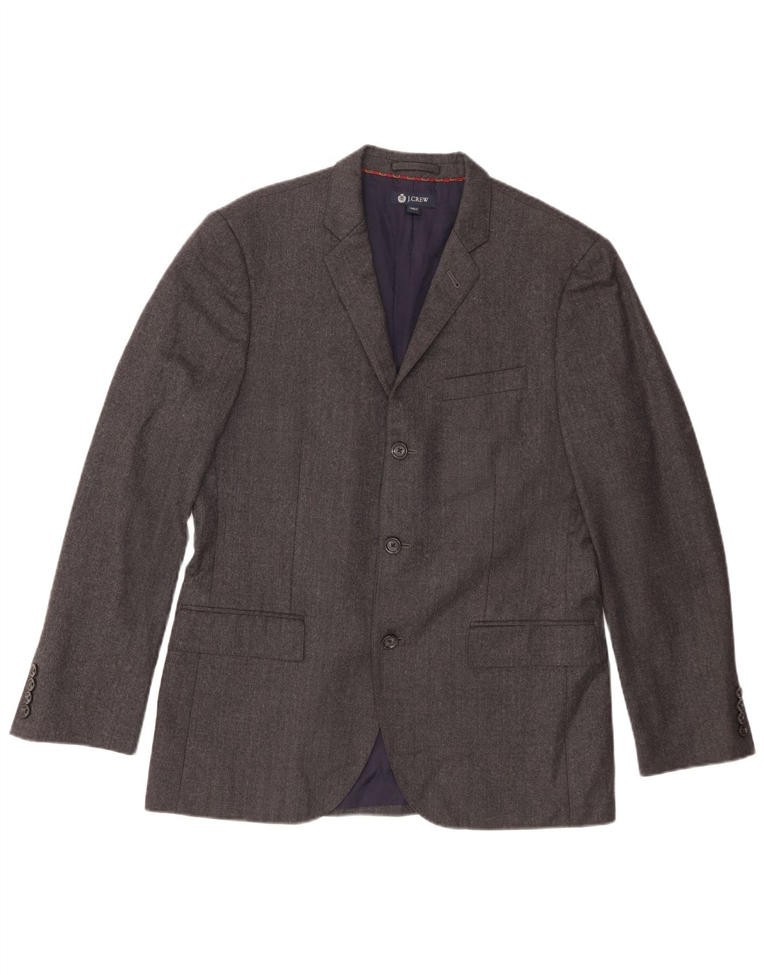 J. Crew Giacca blazer da uomo Ludlow a 3 bottoni UK 40 grande lana grigia