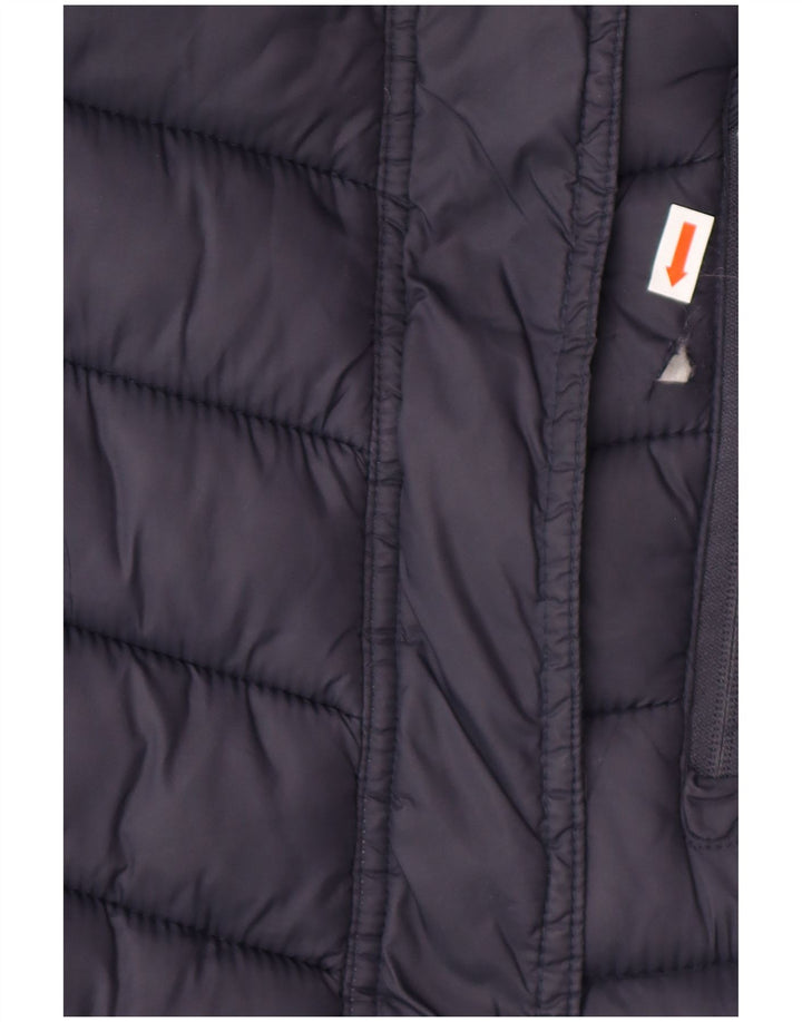 Cappotto imbottito con cappuccio da donna SUPERDRY UK 14 nylon blu navy medio