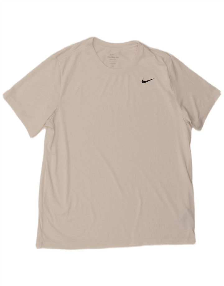 T-shirt NIKE da uomo Dri Fit Top XL poliestere bianco