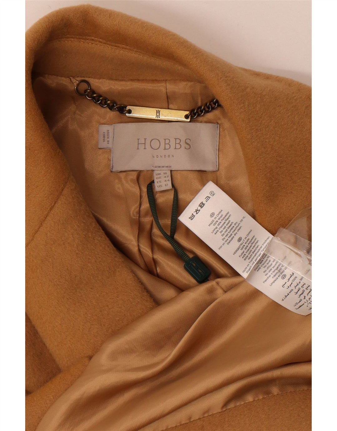 Soprabito da donna Hobbs UK 16 grande lana marrone