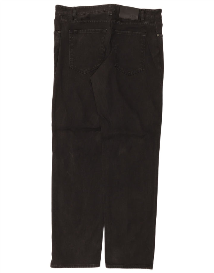 Jeans dritti da uomo Hugo Boss W32 L32 cotone nero