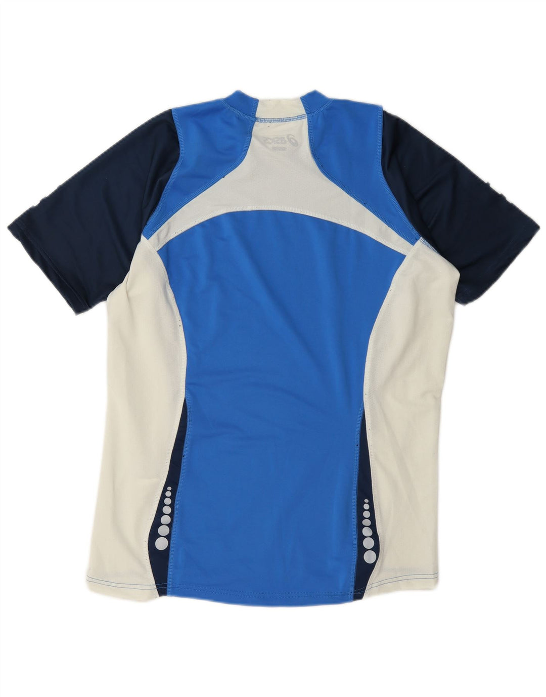 T-shirt da uomo Asics Top in poliestere color block blu medio