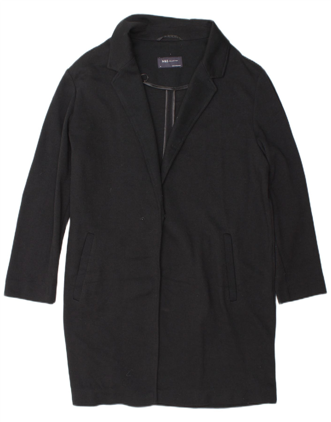 Soprabito oversize da donna Marks & Spencer UK 14 grande poliestere blu navy