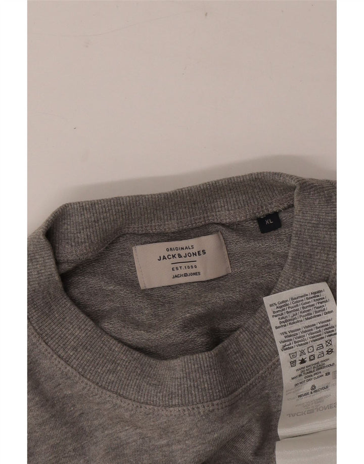 Felpa da uomo Jack & Jones Jumper XL in cotone grigio