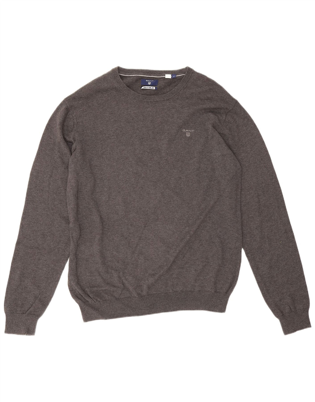 Maglione maglione girocollo da uomo Gant XL in cotone grigio