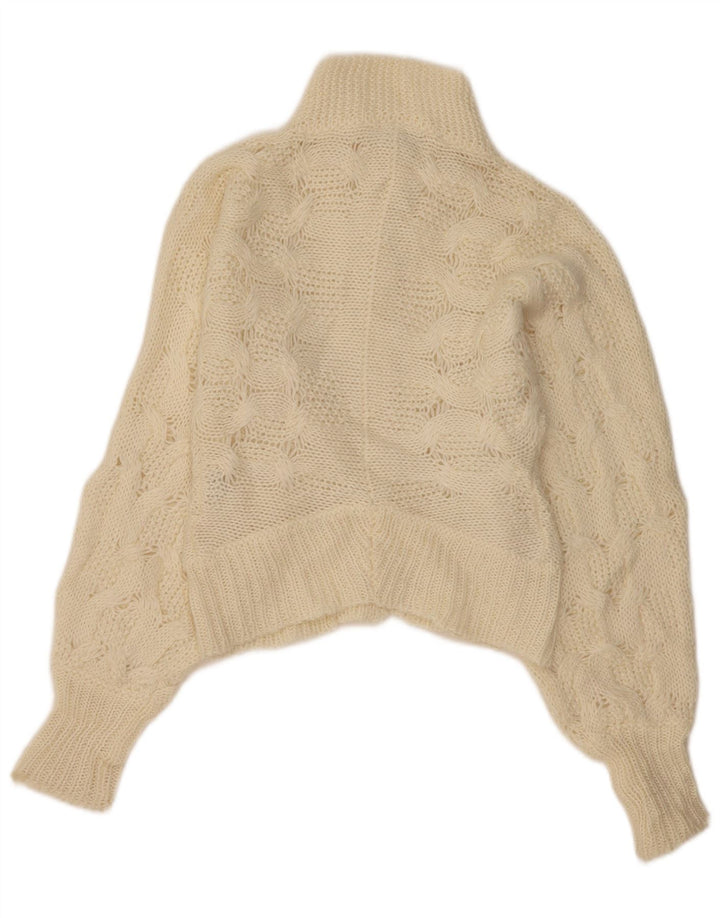 Maglione cardigan da donna MET UK 12 Mohair beige medio