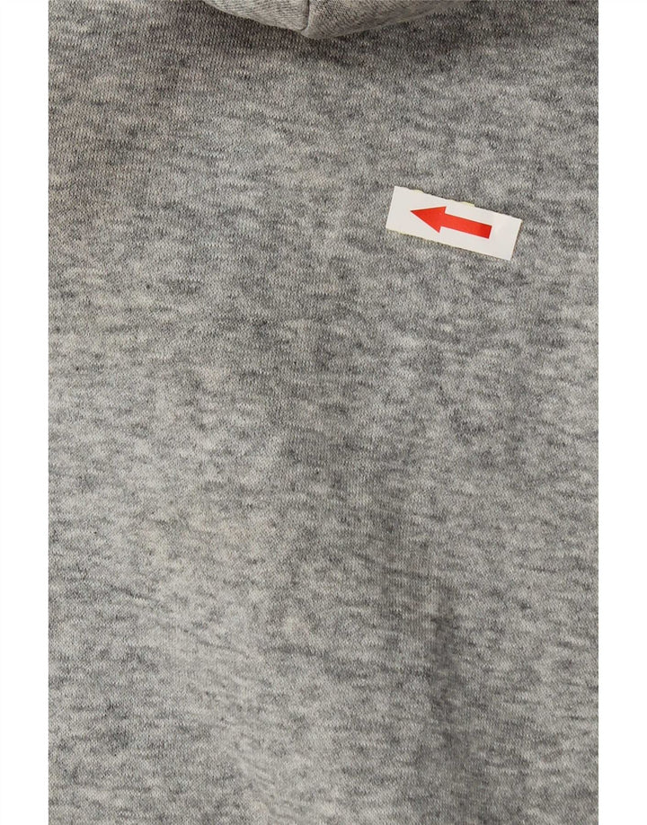 Felpa con cappuccio grafica da uomo Adidas in cotone grigio medio