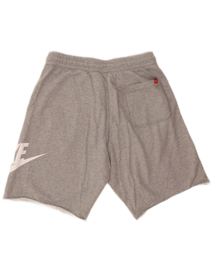 Pantaloncini sportivi con grafica Nike da uomo in cotone chiazzato grigio medio