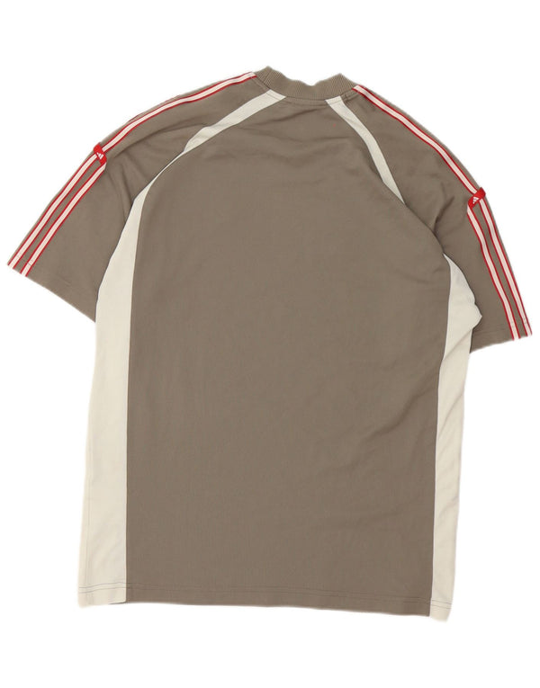 T-shirt Adidas da uomo Top Small in poliestere color block grigio