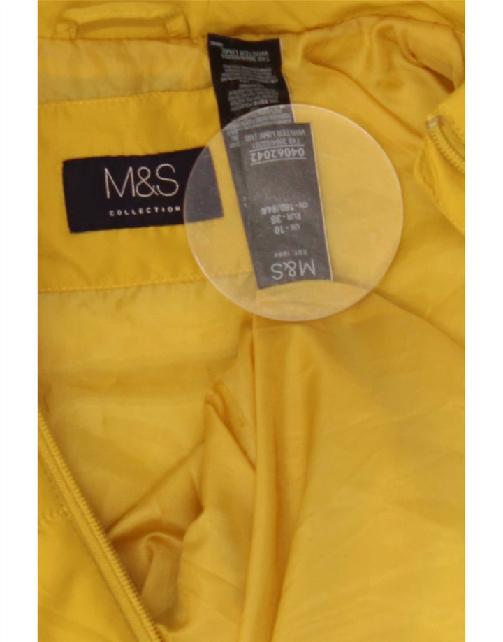 Giacca imbottita da donna Marks & Spencer UK 10 Small Poliestere giallo