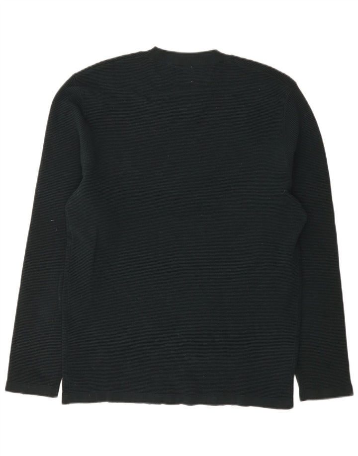 Top Zara da uomo a maniche lunghe in cotone verde medio