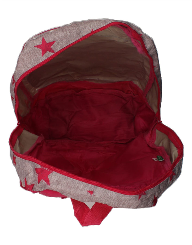 UNITED COLORS OF BENETTON Girls Backpack One Size Pink Geometric Polyester Vintage United Colors of Benetton and Second-Hand United Colors of Benetton from Messina Hembry 