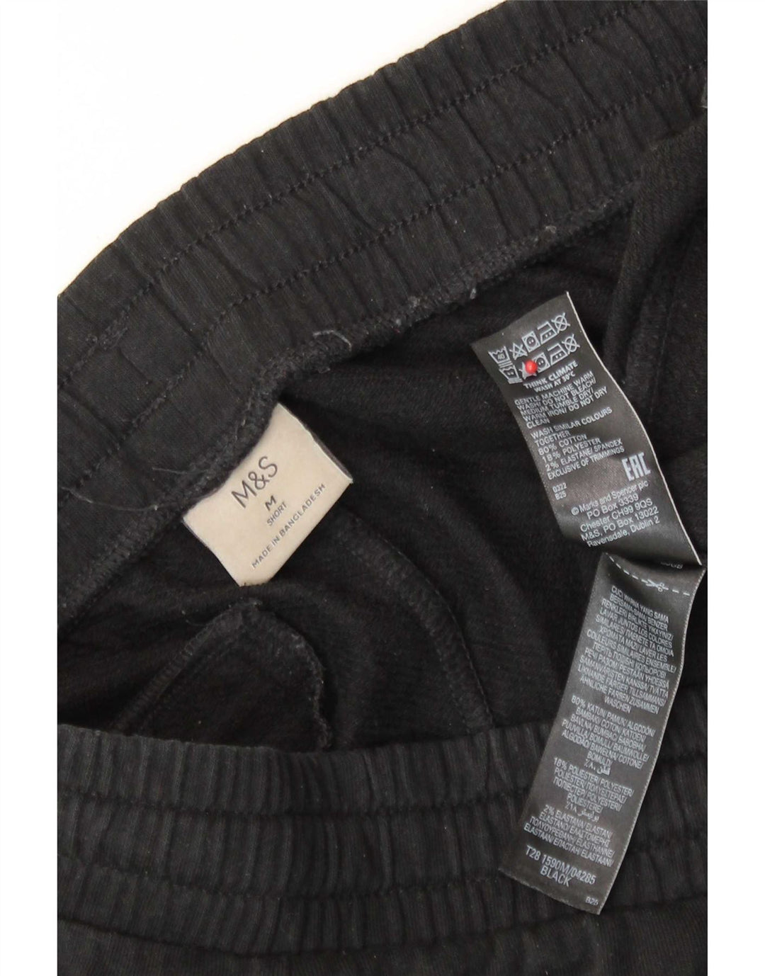 Pantaloni da tuta da uomo Marks & Spencer medio cotone nero
