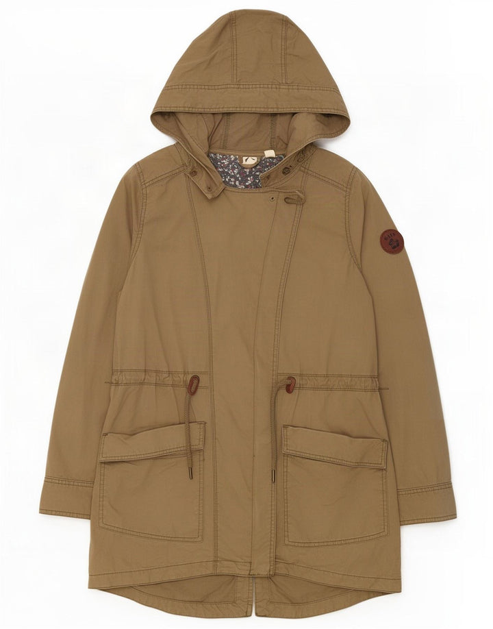 Giacca Parka con cappuccio da donna Roxy UK 14 cotone kaki medio