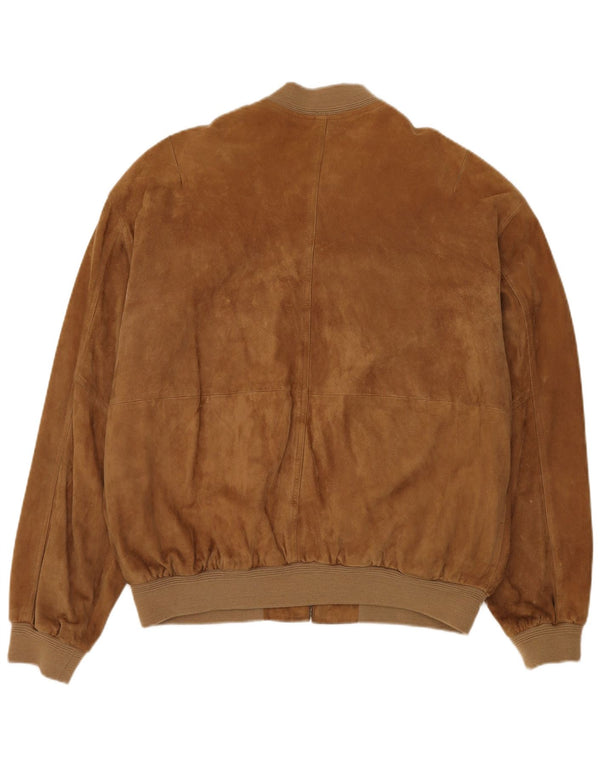Giubbotto bomber in pelle scamosciata da uomo McNeal UK 44 2XL Pelle beige