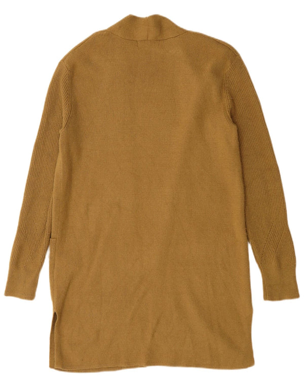 Maglione cardigan aperto lungo da donna Marks & Spencer UK 12 Marrone medio