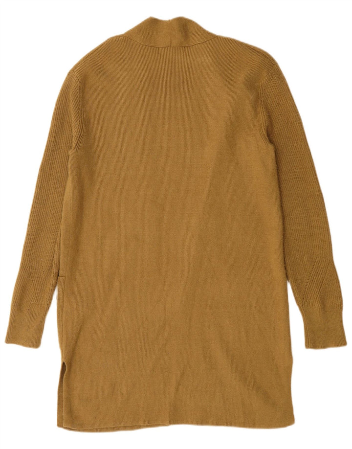 Maglione cardigan aperto lungo da donna Marks & Spencer UK 12 Marrone medio
