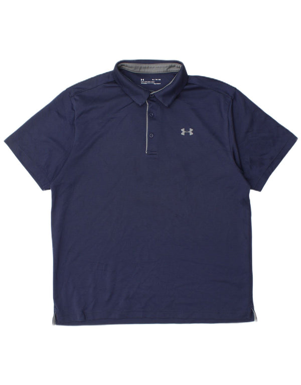 Polo da uomo UNDER ARMOUR Heat Gear XL blu navy in poliestere