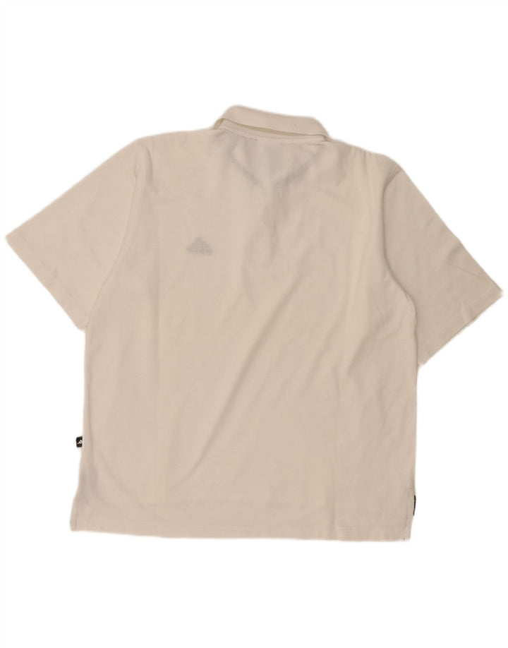 Polo Adidas da uomo grande in cotone bianco