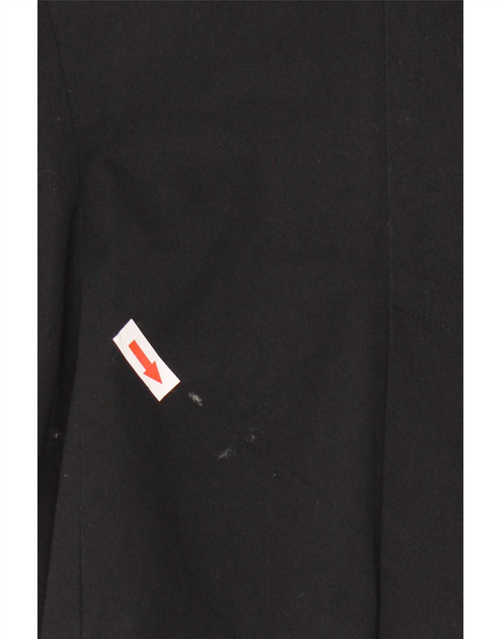 Giacca blazer da donna a 1 bottone Zara UK 12 cotone nero medio