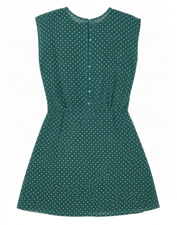 Abito a trapezio da donna Zara UK 14 verde medio maculato