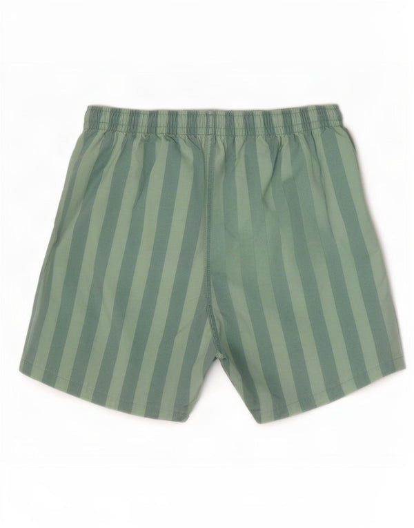 Pantaloncini da bagno da uomo Zara in poliestere a righe verde medio