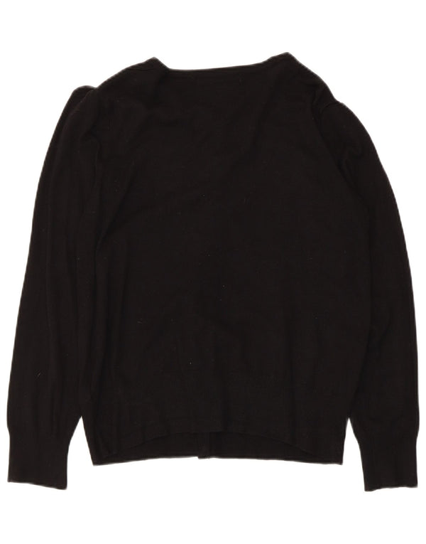 Maglione cardigan da donna Marks & Spencer UK 14 Viscosa nera media