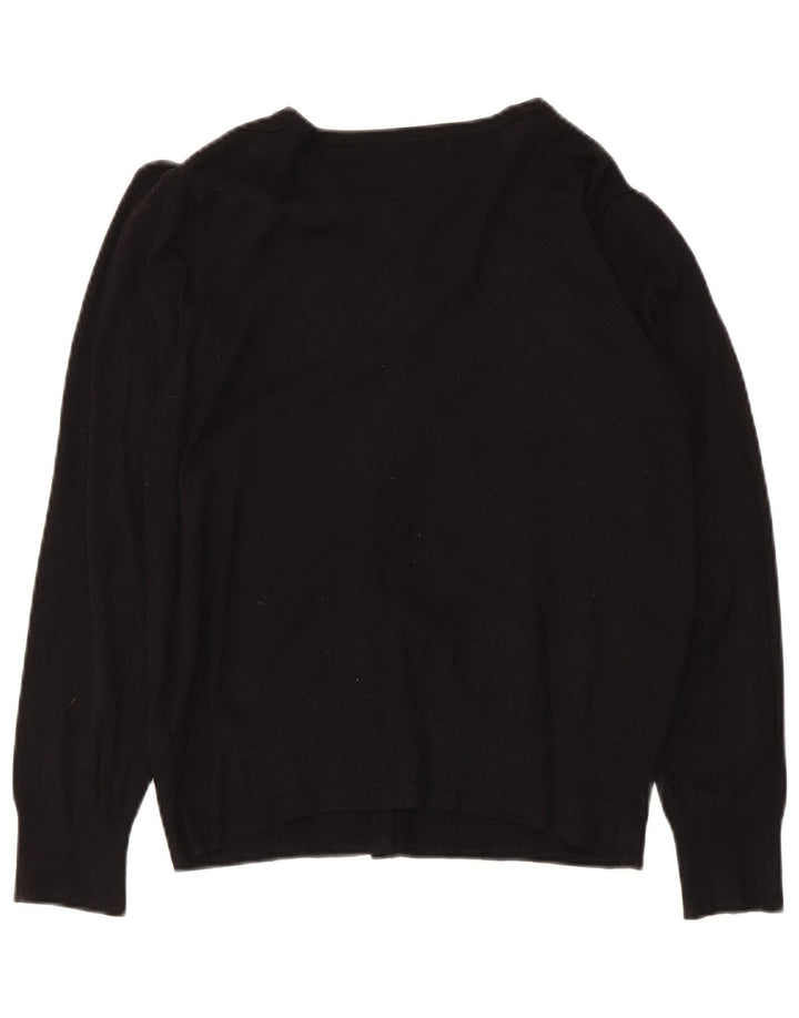 Maglione cardigan da donna Marks & Spencer UK 14 Viscosa nera media