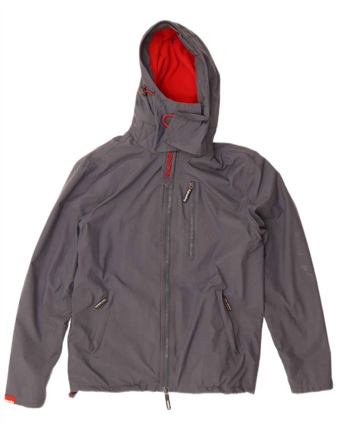Giacca a vento con cappuccio Windhiker da uomo SUPERDRY UK 38 Grigio medio