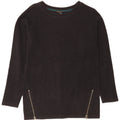 Joules Top da donna a maniche lunghe UK 10 piccolo cotone nero