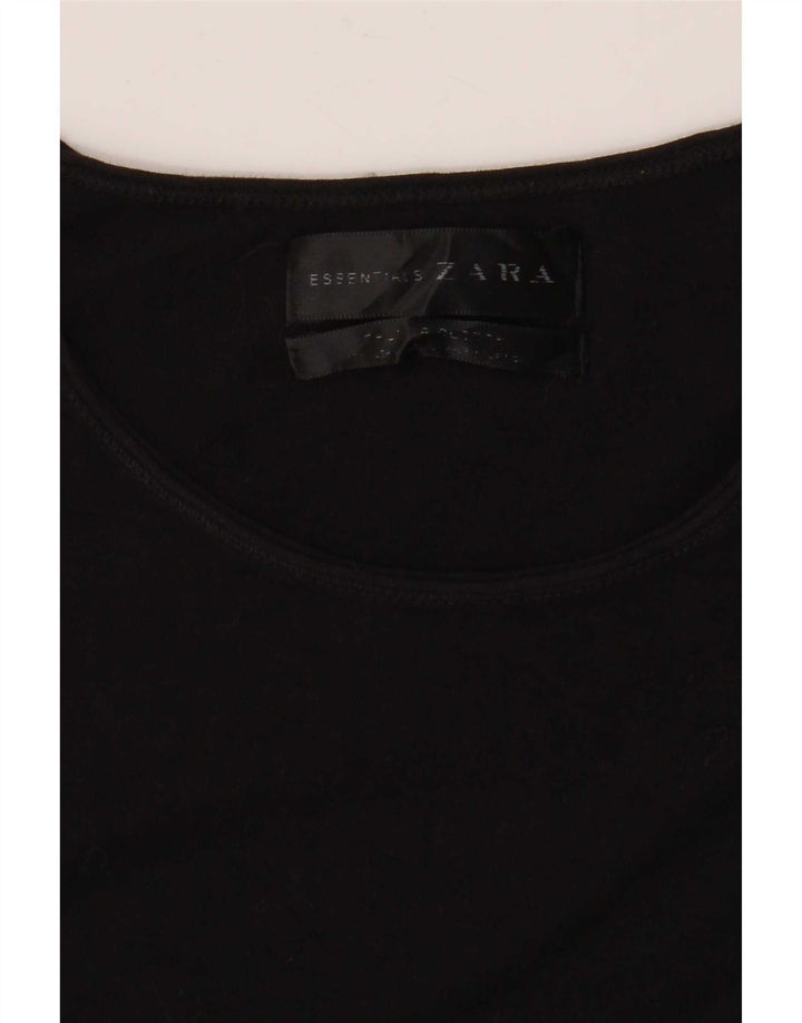 T-shirt Zara da donna Top UK 14 media nera