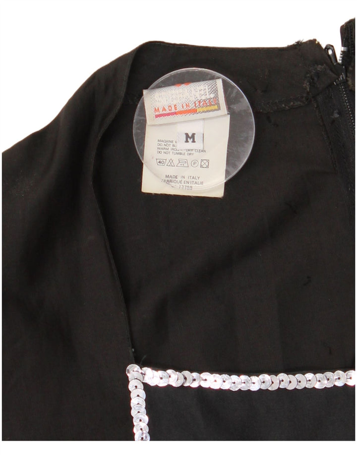 Abito lungo da donna STEFANEL UK 12 cotone nero medio