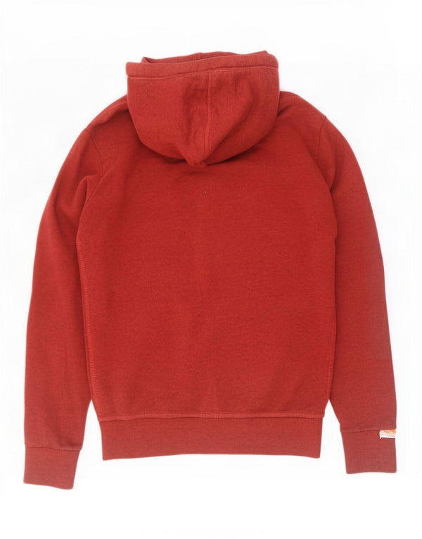 Maglione con cappuccio e zip da uomo Superdry grande in cotone bordeaux