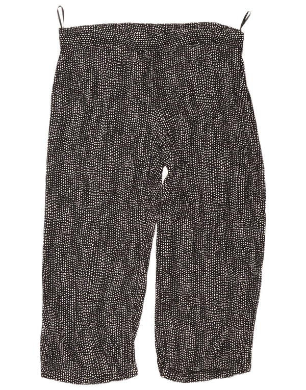 Pantaloni casual da donna Marks & Spencer UK 22 2XL W44 L28 Nero maculato