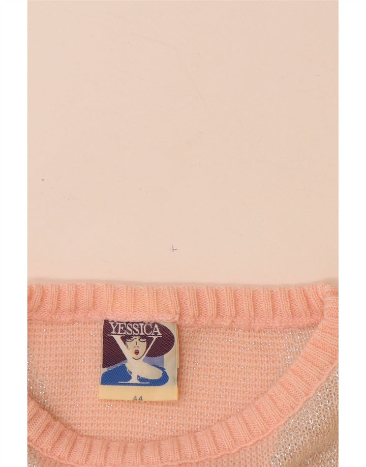 YESSICA Maglione da donna con scollo a barca EU 44 XL Acrilico rosa Chevron