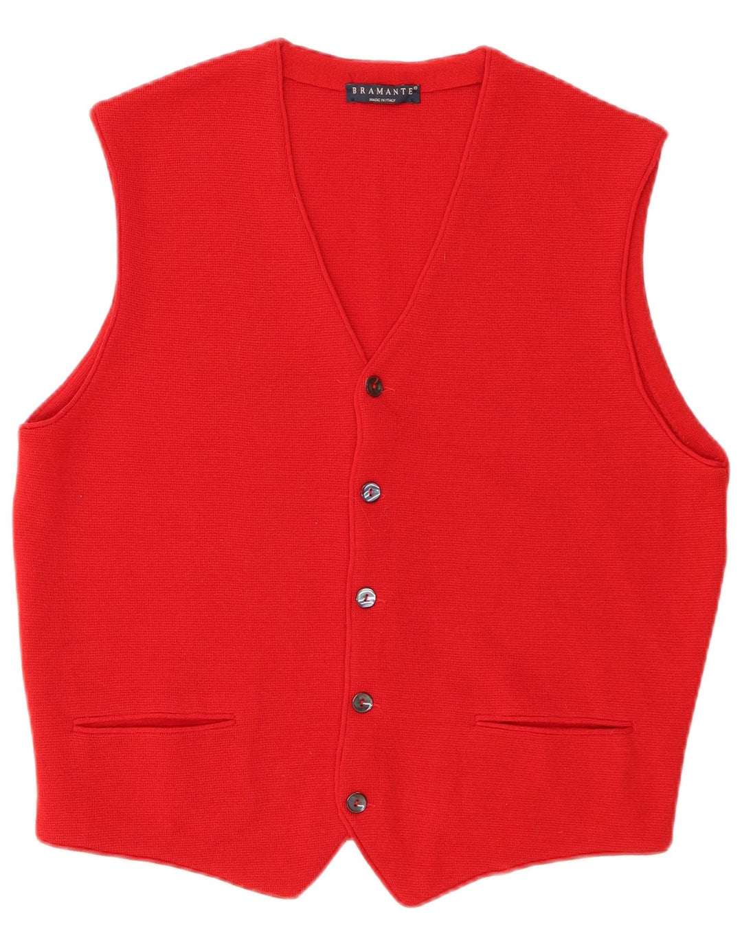 Gilet Uomo Bramante Rosso Medio Lana Merino