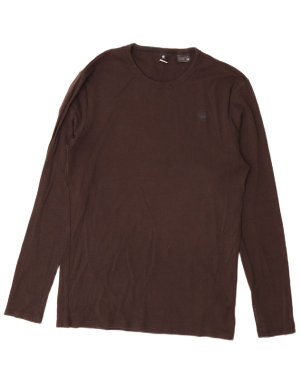 Top da uomo G-Star a maniche lunghe in cotone nero medio