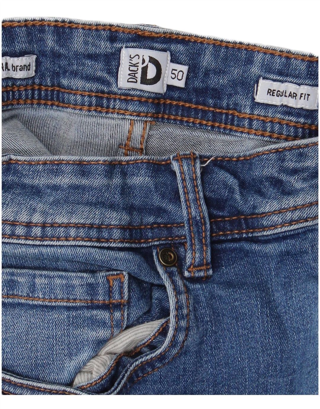 DACK'S Jeans dritti regolari da donna a vita media IT 50 XL W32 L27 Blu